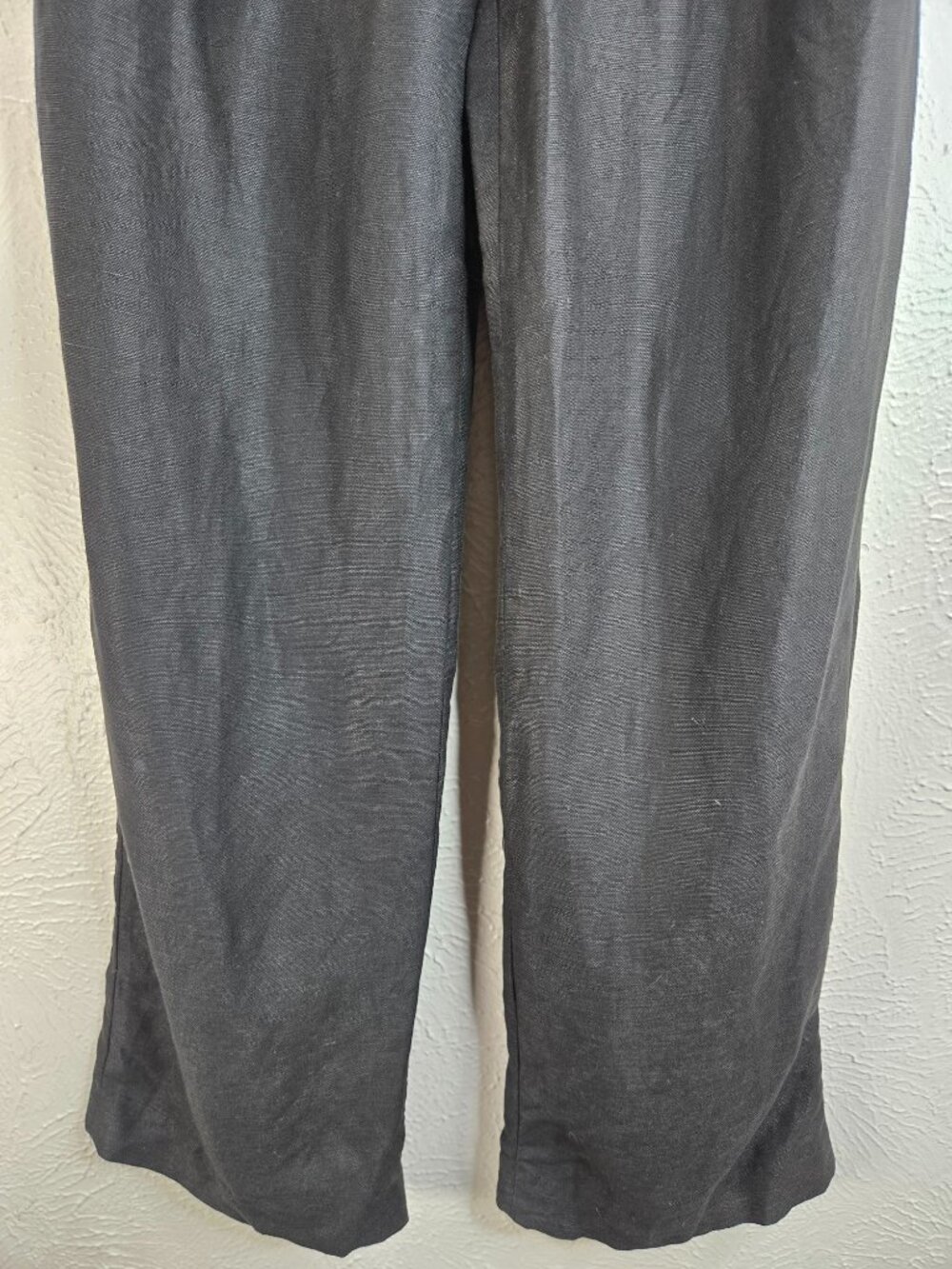 Aritzia Straight Pants 4 Black Pleated Linen Minimalist Heritage Preppy Trousers - Picture 6 of 11